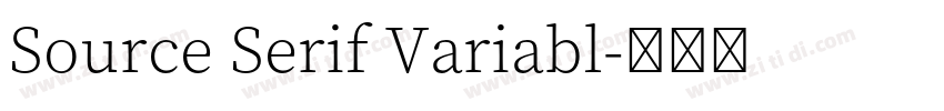 Source Serif Variabl字体转换